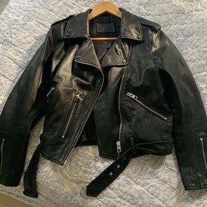 Allsaints Balfern Leather Biker Jacket, excellent condition, retails $529